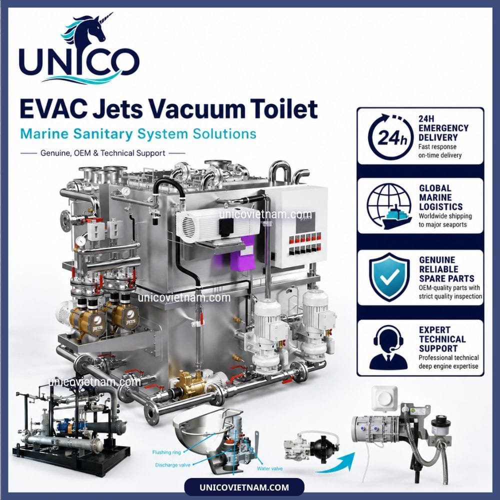 EVAC Jets Vacuum Toilet System - Unico